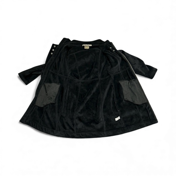 ATHLETA Minka Plush Fleece High Collar Neck Zip Longline Jacket Coat - Picture 5 of 5